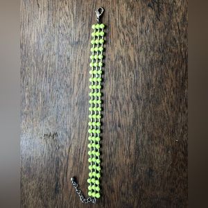 2 piece pink & line green bracelet set.